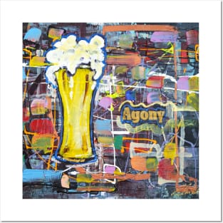 Pop-art Abstract Beer Alcohol Agony 202 Posters and Art